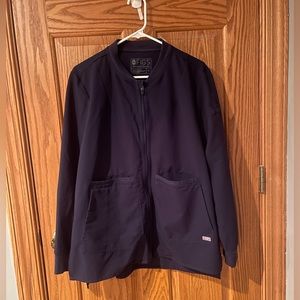 Figs Bellery Scrub Jacket Navy